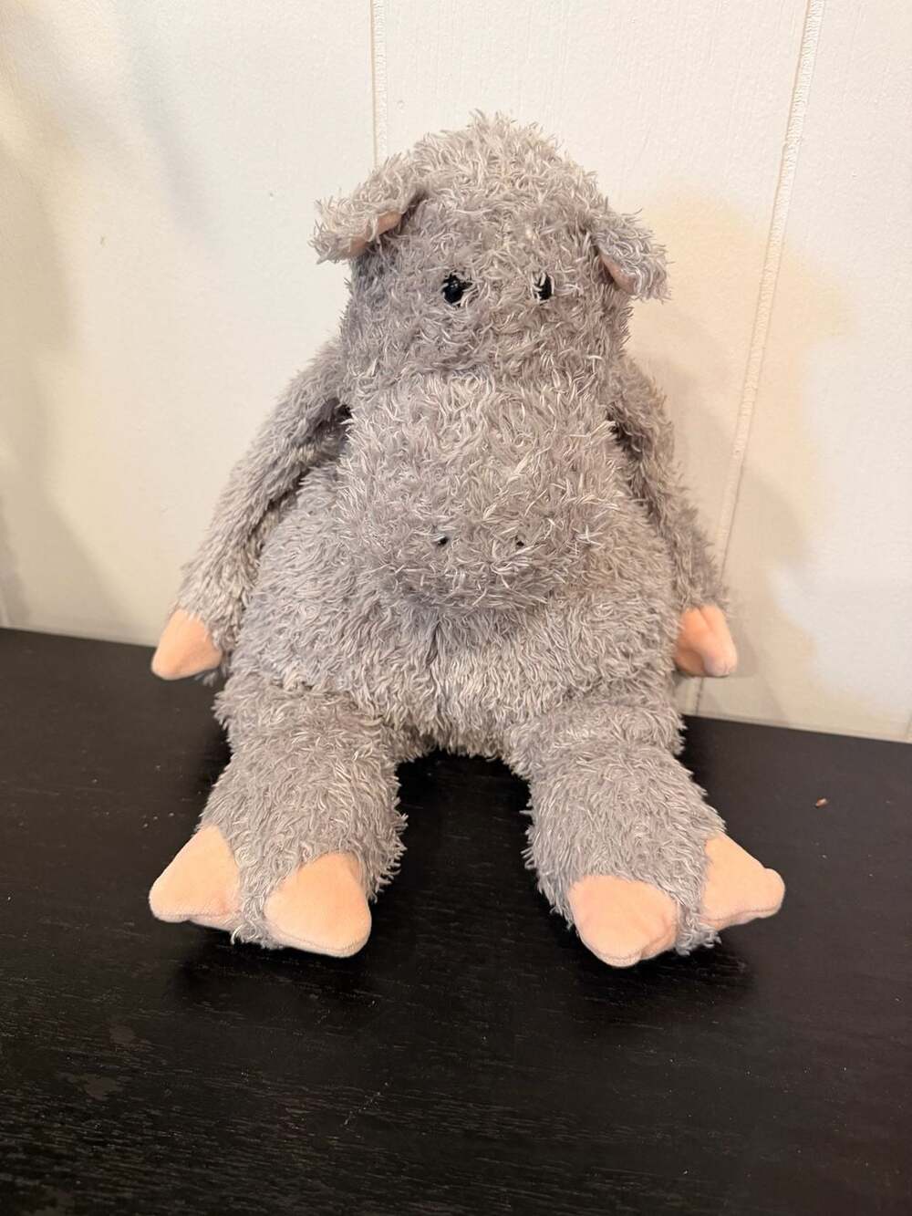 Jellycat Grey Shaggy Plush Hippo Stuffed Animal